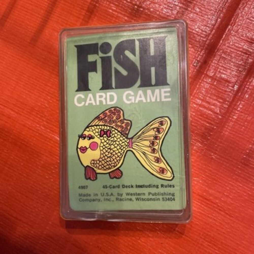 Complete Vintage Whitman Fish Card Game With Case Go Fish Deck Airtight 1975.